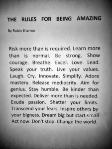 Rules for Being Amazing 