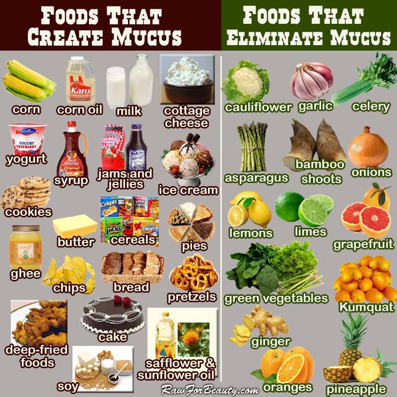 Mucus Causing foods