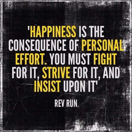 Rev Run Quote on Happiness
